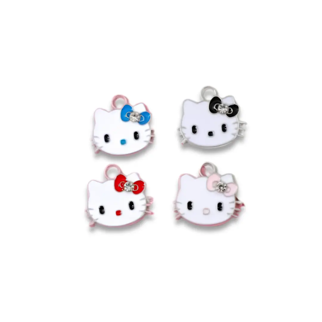 Cute Kitty Enamel Charms for Jewelry Making