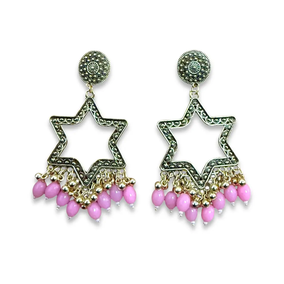 Resin Art Jhumka Earrings