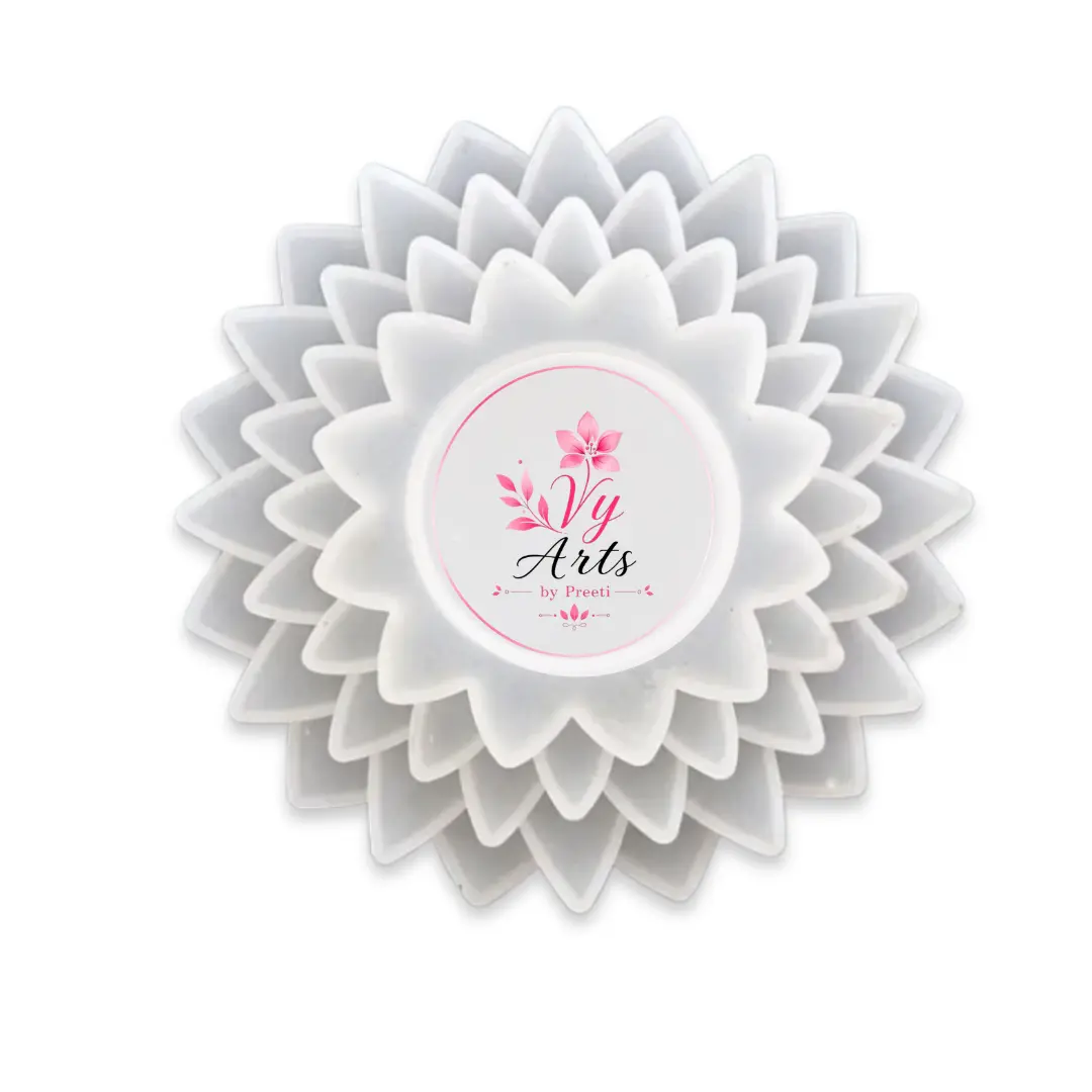 4 Step Flower Tea Light Holder Silicone Mould