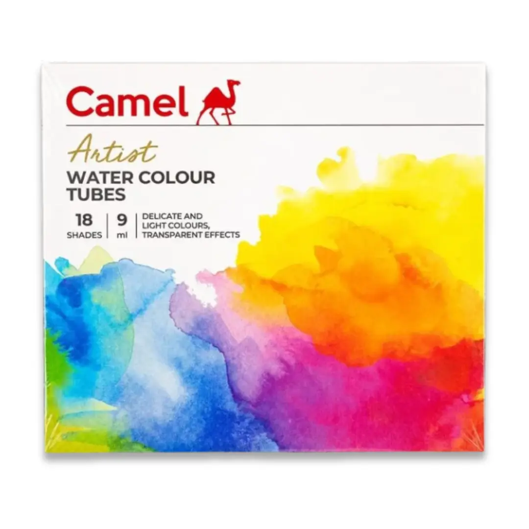 Camel Artist Water Colour Tubes 18 Shades – 9ml Each