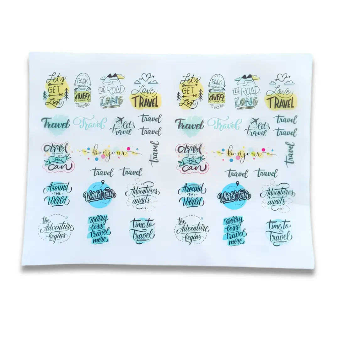 Travel Theme Insert Sticker Sheet for Resin Art