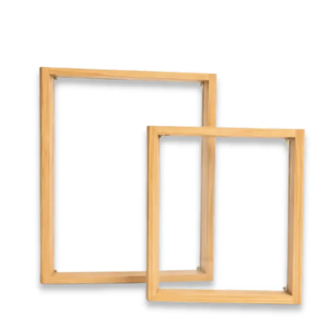 9 x 12 Inch Pine Wood Floating Frame with Acrylic Base for Resin Art - Wooden Floating Varmala Frame