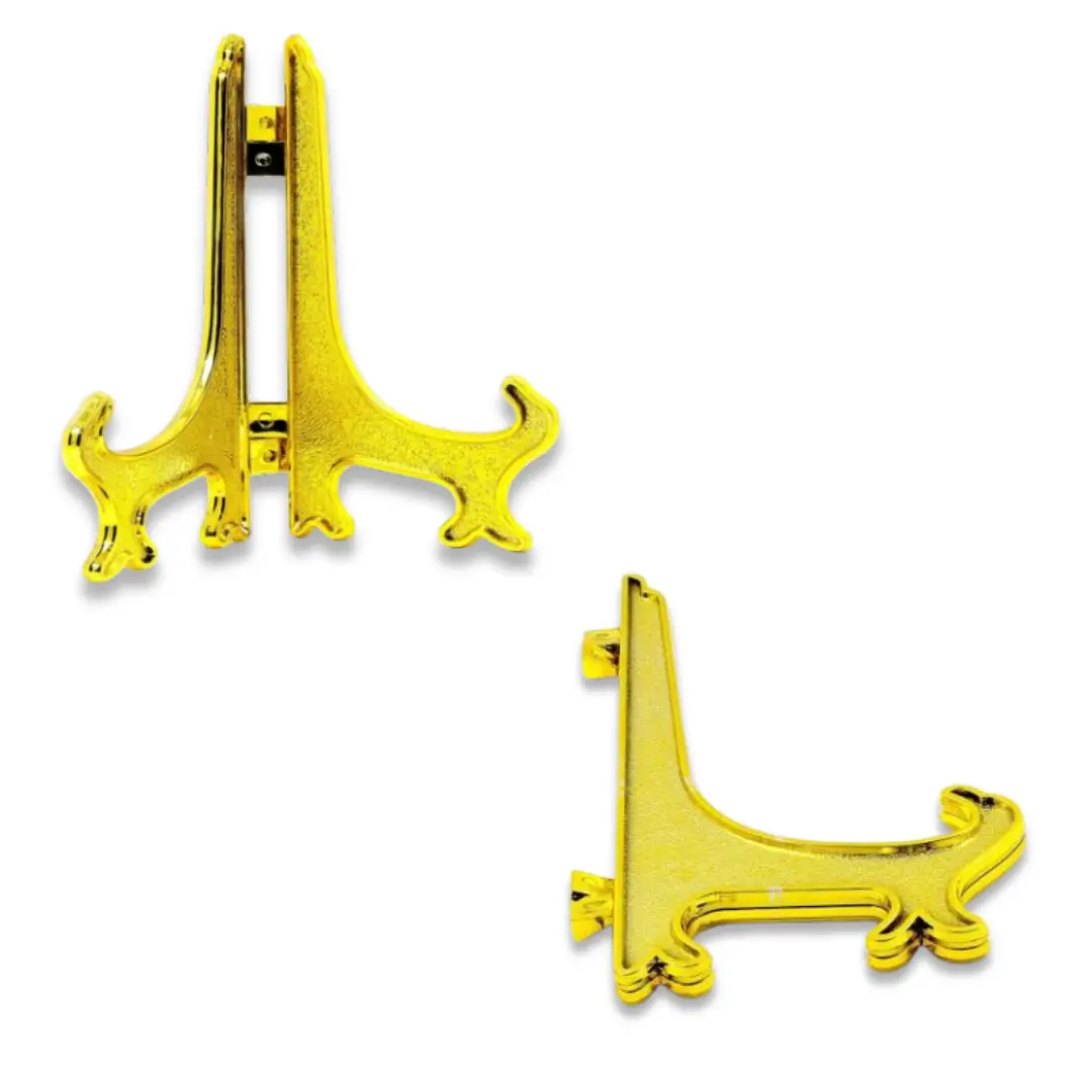 4 Golden Plastic Foldable Stand for Display