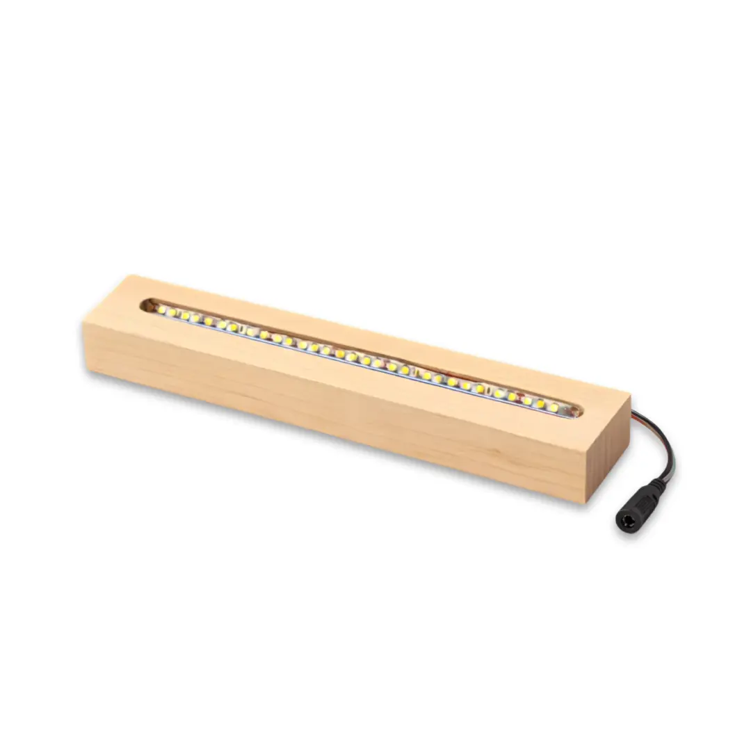 12 Inch Pine Wooden LED Base for Resin Art – Epoxy Lamp Light Base