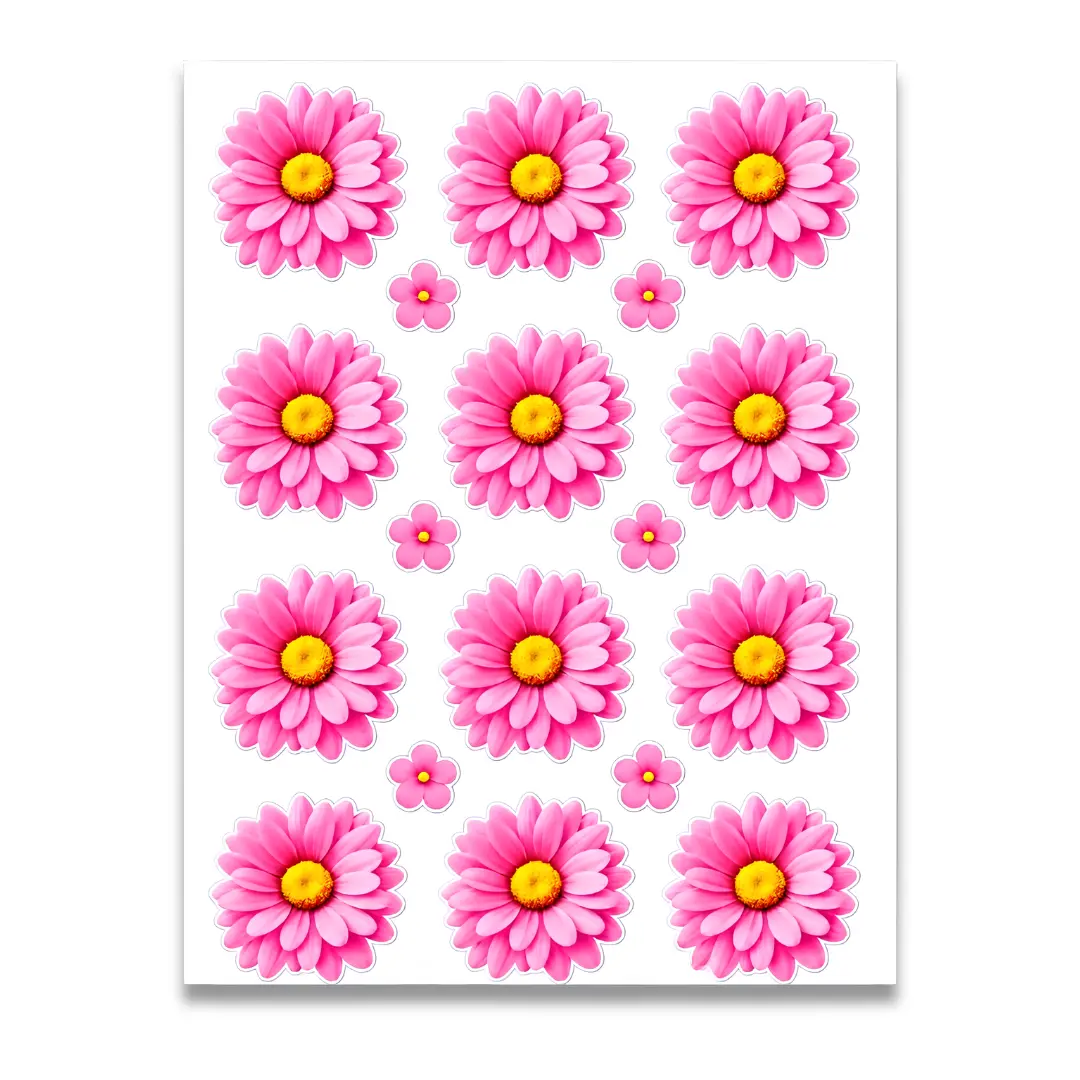 Premium Dark Pink Shade UV DTF Sticker for Resin Art