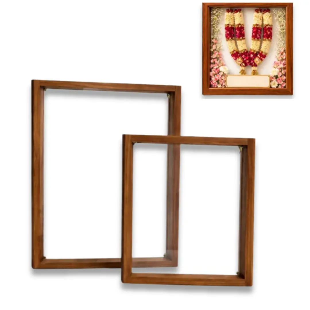 Wooden Floating Varmala Frame