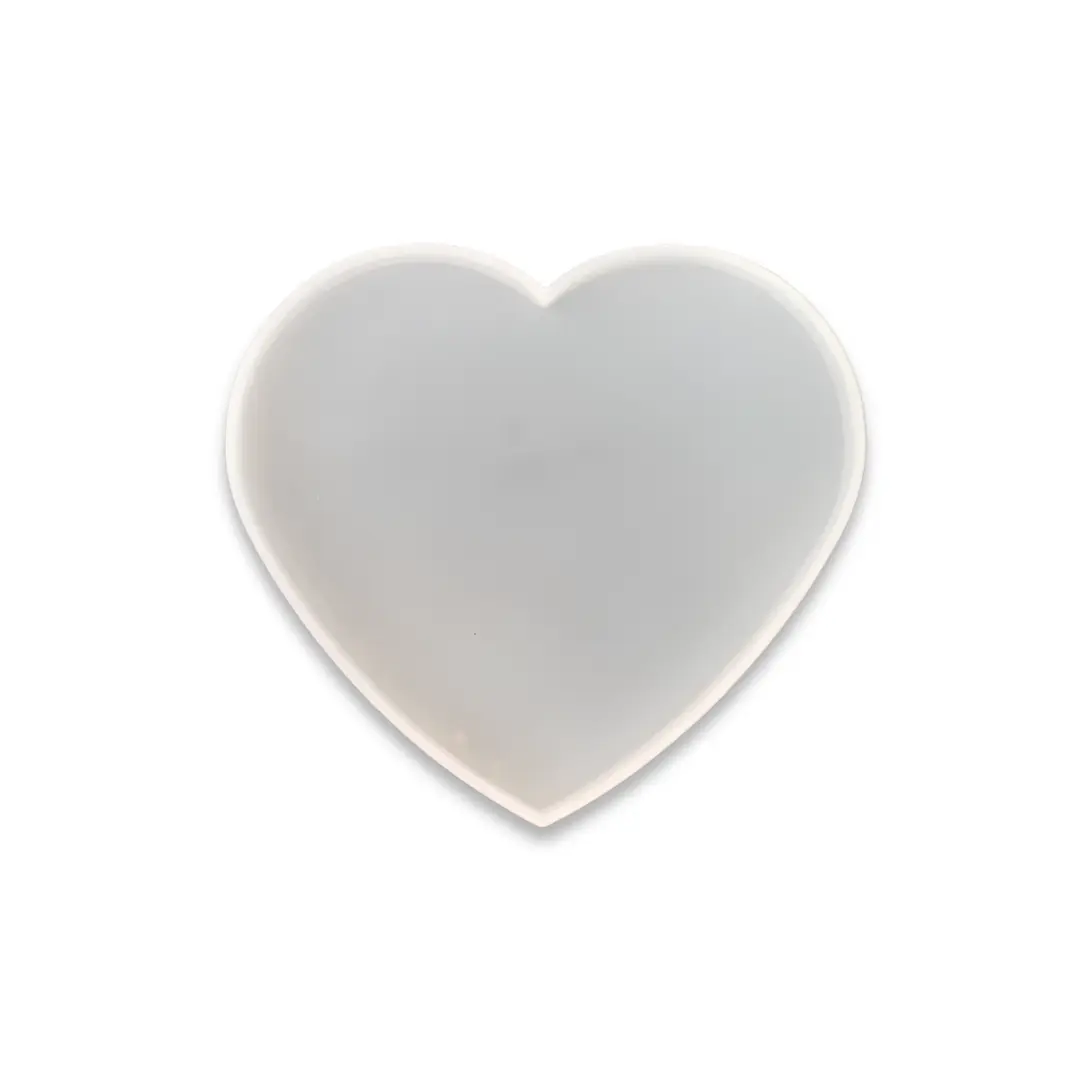 4″ x 5mm Heart Shape Coaster Mold – Silicone Mold for Resin Art & DIY