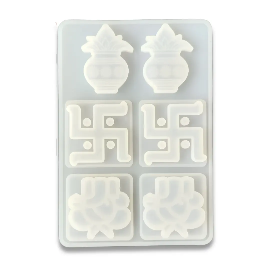 Swastik Kalash Ganesh Mold For Resin Art
