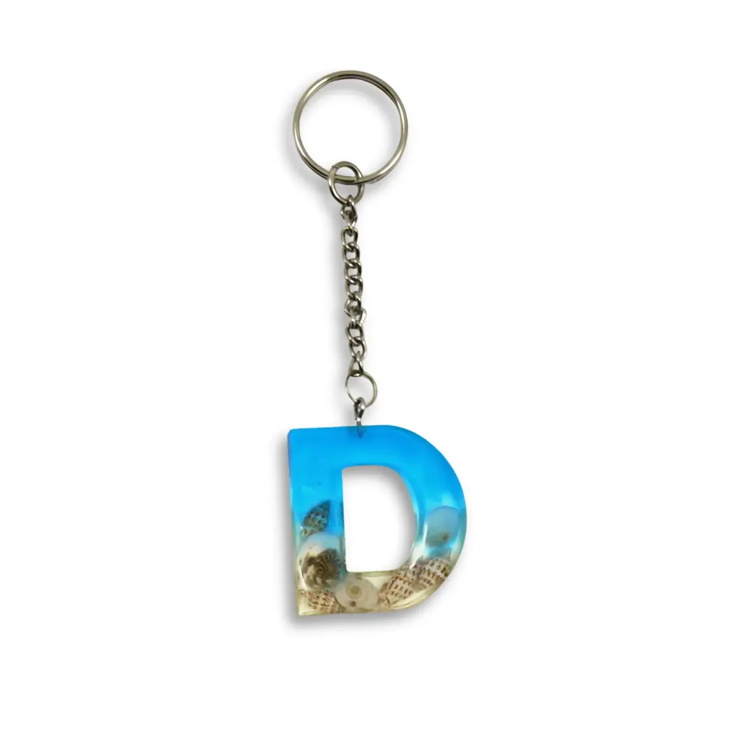 Resin Keychain Alphabet D