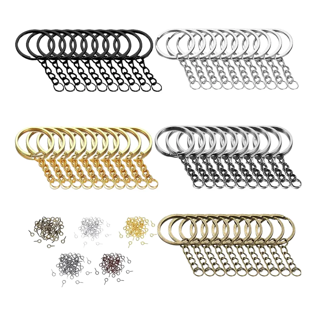 Silver Key Chain Rings for Resin Art & Metal Keychain Rings
