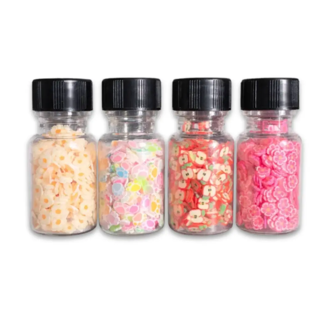 Mini Polymer Clay Slice – Set of 4 (10gm Each) – Cute Nail Art & Resin Craft Decoration Mix
